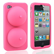 Супер сексуальный силиконовый чехол iBoobies для iPhone4 (розовый)