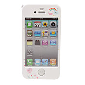 Protective Cartoon Back & Front Case for iPhone 4 / 4S (Pink Bear)