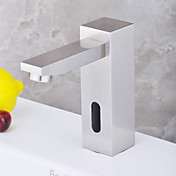 nichel spazzolato rubinetto lavabo bagno con l'energia idroelettrica sensore automatico (a freddo)