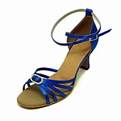Performance Dance Shoes Satin Upper Latin Dance Shoes Ballroom Practice Shoes for Women More Colors
