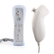 Remote and Nunchuk Controller with Protective Silicone Case for Wii/Wii U (White)
