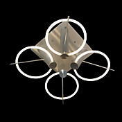 moderne kunstnerisk semi flush mount med 4 lys i kvadrat