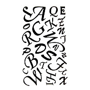 5 Stk. Englisch Briefe wasserdicht temporäres Tattoo (17,5 cm * 10cm)