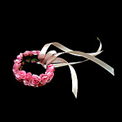 hermosa flor de color rosa de papel de la boda de flores niña muñeca flor