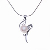 elegant sterling sølv blomstre med perlekæde (flere farver)