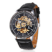Orologio automatico, da uomo, con incisione cava - Nero