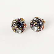 fargerike rhinestone legering øredobber