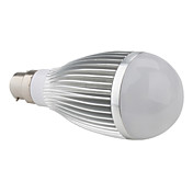 B22 7W Warm White LED Ball Bulb (95-265V)