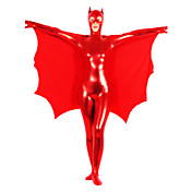 color rojo puro metálico brillante mujeres spandex catsuit