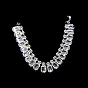 Crystal With Ribbon Tie Collar Necklace