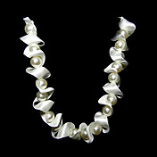 Imitation Pearl With Ribbon Wedding Bridal Necklace