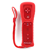 2-in-1 MotionPlus Remote Controller + Case for Wii/Wii U (Red)