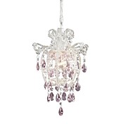 Elegant Crystal Pendant Light with 1 Light in Pink