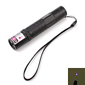 Flashlight Shaped Blue Laser Pointer with Battery and Charger(5mw,405nm,Black)
