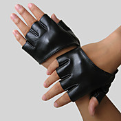 faux cuir doigt moitié des gants au poignet une partie sans lien