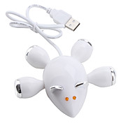 4-port souris de style hub USB (blanc)