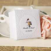 Personalized White Embossed Favor Box (Set of 24)