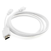 v1.3 micro usb al cavo hdmi (bianco)