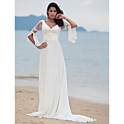 SIRKA - Vestido de Novia de Gasa y Encaje