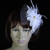 tulle e fiori bella ragazza copricapo di piume