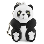 panda portachiavi con torcia led ed effetti sonori (nero)