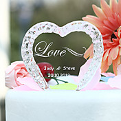 personalisierte Kristall Herz Hochzeitstorte-Deckel