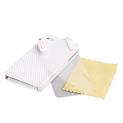Ultra delgada de caucho mate de malla cubierta de la caja fuerte para el iPhone 4 y 4 con pantalla de protección (blanco)
