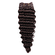 100% Human Hair 16 Inch Machine Made Deep Wave Hair Weave