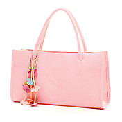 Stylish Lady's Leechee PU Handbag With Flowers