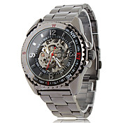 Orologio analogico, meccanico, da uomo, 9501 - Nero