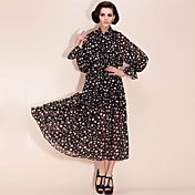 ts étoiles d'impression maxi robe de mousseline lanterne manchon (plus de couleurs)
