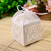 Exquisite Cutout Butterfly & Flower Laser Cut Favor Box (Set of 12)