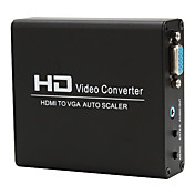 HD-video HDMI-naar-vga scaler converter box (zwart)