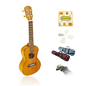 yadars - alto grado ukelele concierto sólido de caoba con Funda / pitch pipe / picos / capo