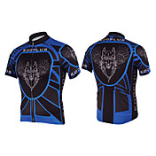 Kooplus-Mens Short Sleeve Clcying Jersey (Blue Wolf)