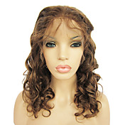 Full Lace with Stretch on Crown Long Wavy Indian Remy Hair Wig
