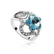 autriche cristal bague en platine plaqué alliage - belle fleur de prunier (plus de couleurs)