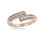 chic, anneau de cristal autriche en or rose plaqué en alliage (plus de couleurs)