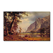 dipinto a mano olio pittura di paesaggio con telaio allungato