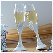 Butterfly Design Wedding Toasting Flutes