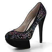 leer naaldhak toe pompen party / avond schoenen gesloten met strass / sprankelende glitter