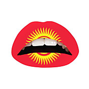 10 piezas temporaty Kirguistán labios pegatina tatuaje