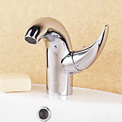 Contemporary Centerset Chrome Finish Bathroom Sink Faucet