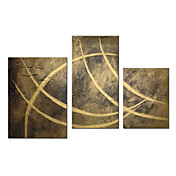 Peinture à l'huile réalisée à la main abstraite sur canevas tendu - Set de 3