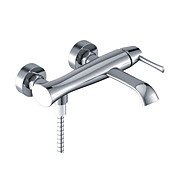 Wall Mount Contemporary Bathtub Faucet (Chrome Finish)