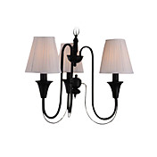 3-luce lampadario in ombra bianca