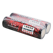MarsFire 18650 3.7V 3100mAh Rechargeable Li-ion Batteries (2-Pack, Red)