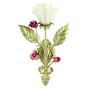 Country Style Wall Light with 1 Light in Floral Design
