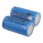 ultrafire lc 16340 3.6v 1000mAh ricaricabile Li-ion (2-pack, blu)