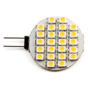 G4 1-1.5W 24x3528 SMD 50-60LM 2800-3200K Warm White Light LED Spot Bulb (12V)
